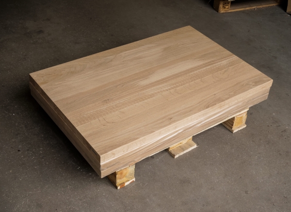 Solid wood edge glued panel Oak 40x1210x1000-3000 mm A/B Select Natur, block-glued, full lamella, without knots